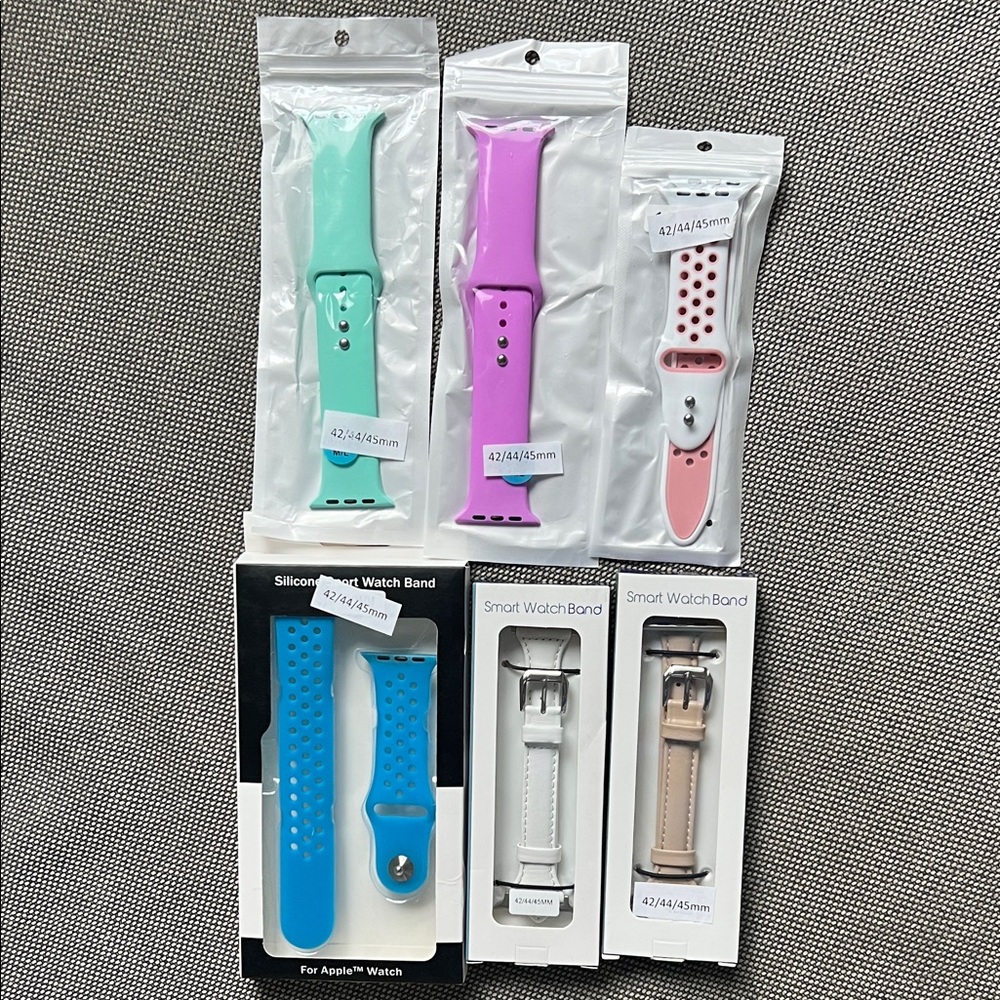Smart Watch Bands - Multi-Color Set of 6- 42/44/45mm- NWT